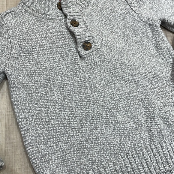 24m Carters Knit gray sweater - Picture 2 of 7